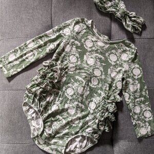 SOLD! Kate Quinn Earth Romper/Bubble with Headband 18-24mo